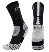 3PK PATTERNED ENTITLED SOCKS - Black/White/Red