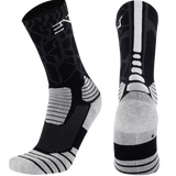 5PK PATTERNED ENTITLED SOCKS - Black/White