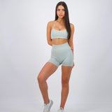 PISTACHIO SEAMLESS SCRUNCH SHORTS