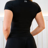 JET BLACK SCULPT TEE