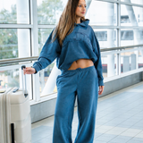 OFF-DUTY TRACKPANTS - WASHED BLUE.