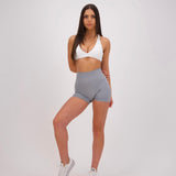 SLATE SEAMLESS SCRUNCH SHORTS
