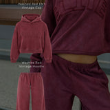 VINTAGE WASH SET - WASHED RED.