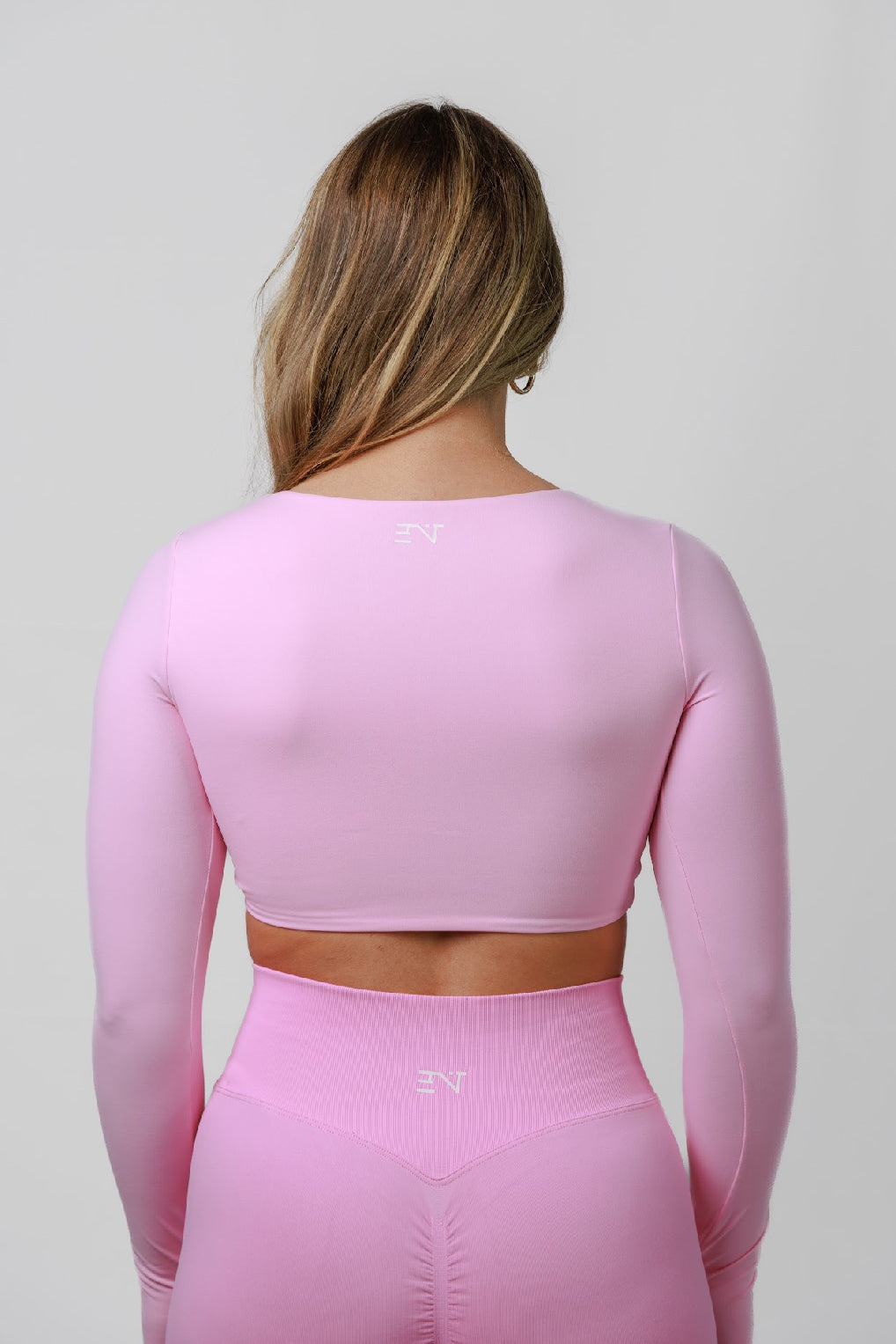 BLUSH LONG SLEEVE AALIA CROP