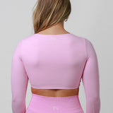 BLUSH LONG SLEEVE AALIA CROP