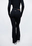 JET BLACK FOLDOVER FLARES