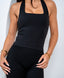 JET BLACK ZARLIA HALTER NECK