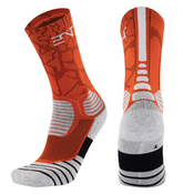 PATTERNED ENTITLED SOCKS - Fire/White