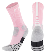 3PK PATTERNED ENTITLED SOCKS - Pink/White