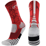 3PK PATTERNED ENTITLED SOCKS - Mustang Red/White