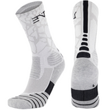 PATTERNED ENTITLED SOCKS - White/Black
