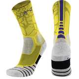 PATTERNED ENTITLED SOCKS - Yellow/Light Purple