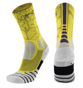 PATTERNED ENTITLED SOCKS - Yellow/Light Purple