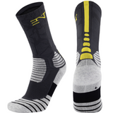 PATTERNED ENTITLED SOCKS - Charcoal/Yellow