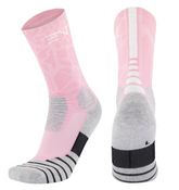 PATTERNED ENTITLED SOCKS - Pink/White