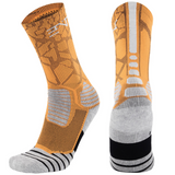 PATTERNED ENTITLED SOCKS - Tradie Orange/White