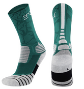 PATTERNED ENTITLED SOCKS - Green/White