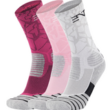3PK PATTERNED ENTITLED SOCKS - Fairy Floss