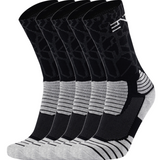 5PK PATTERNED ENTITLED SOCKS - Black/White