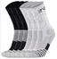 6PK PATTERNED ENTITLED SOCKS - Black/White