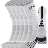 5PK PATTERNED ENTITLED SOCKS - White/Black
