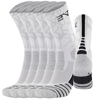 5PK PATTERNED ENTITLED SOCKS - White/Black