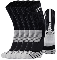 5PK PATTERNED ENTITLED SOCKS - Black/White