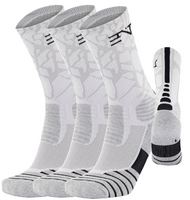 3PK PATTERNED ENTITLED SOCKS - White/Black