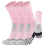 3PK PATTERNED ENTITLED SOCKS - Pink/White
