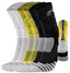 6PK PATTERNED ENTITLED SOCKS - White/Yellow/Black