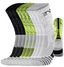 9PK PATTERNED ENTITLED SOCKS - White/Yellow/Black