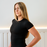 JET BLACK SCULPT TEE