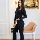 JET BLACK SCULPT LONG SLEEVE