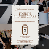 PILATES EVENT IN BRUNSWICK (SATURDAY 22nd AUGUST 12:00PM CLASS)
