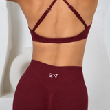 BURGUNDY SCULPT SCRUNCH SHORTS