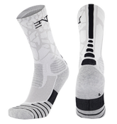 3PK PATTERNED ENTITLED SOCKS - White/Black