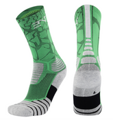 PATTERNED ENTITLED SOCKS - Lime/White
