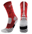 PATTERNED ENTITLED SOCKS - Mustang Red/White